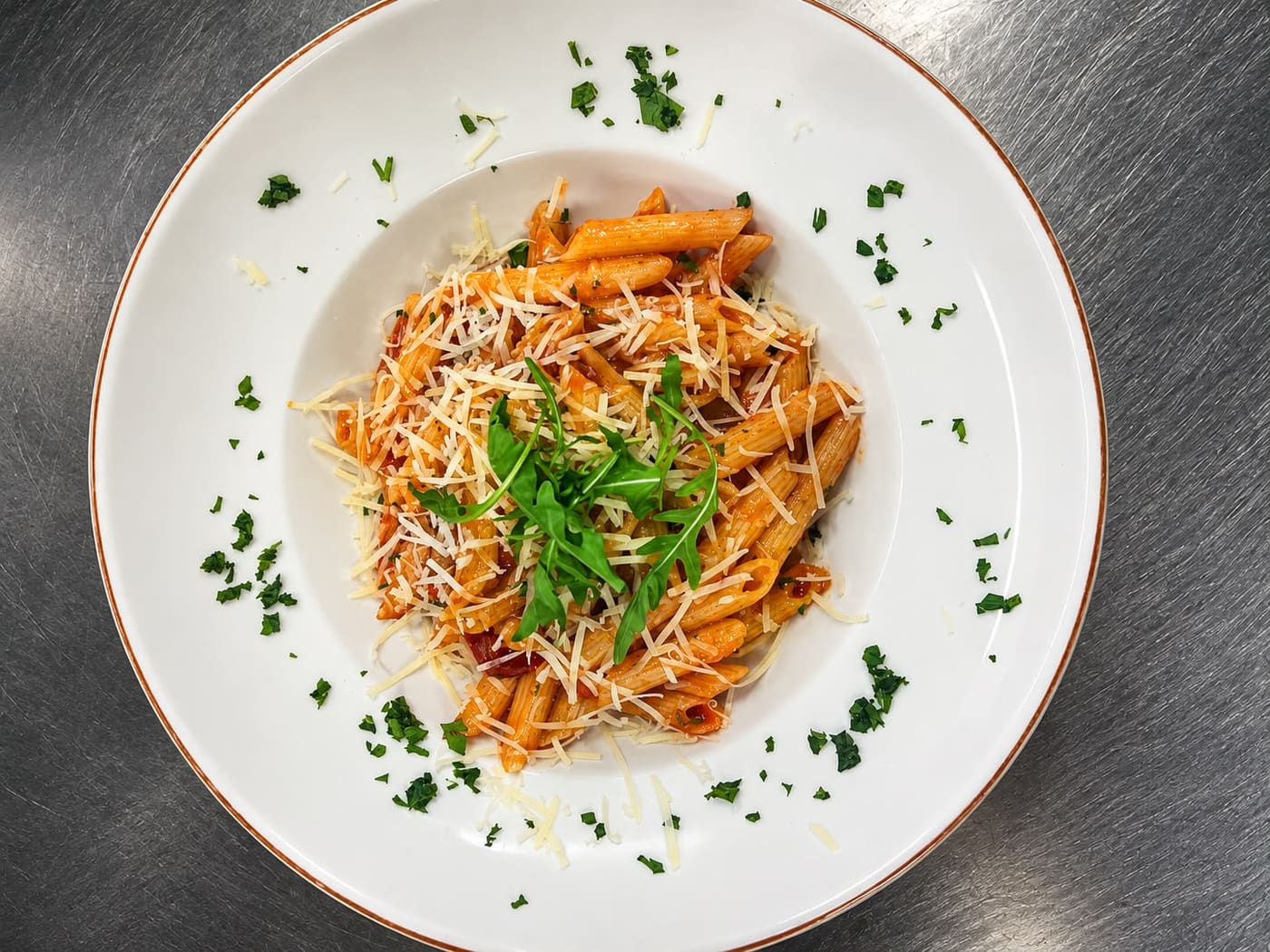 Penne me salcë domatesh